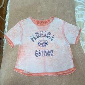 University of Florida Gators Heathered Orange Cropped Tee Shirt Size XL